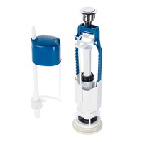 Арматура для бачка нижн.подв. резьба пластик 1/2, кнопка хром