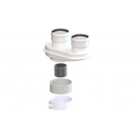 Адаптер перехода 60*100 на 80 с хомутом и втулкой