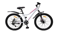 Велосипед Avenger 24" C 241MD белый/розовый,рама сталь,6 скоростей