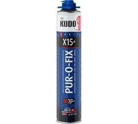 пена-клей KUDO PRO PUR-O-FIX X15+ 1000 мл (900гр) всесезон.KUPP10B15SU