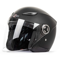 Шлем мото открытый HIZER 219 №2 (L) matte-black