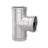 Тройник д 115 с заглушкой