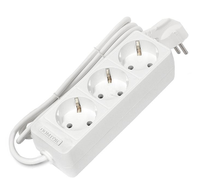 Удлинитель 3х1.5м с заз. 10А IP20 2.2кВт ПВС 3х0.75 бел. DOMTOK 2373