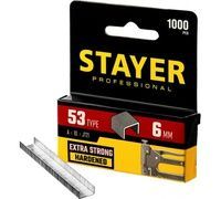 Скобы для степлера 6мм тип 53 закаленные 1000ш STAYER