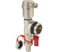 Тройник коллекторный 1"с дренажом и воздухоотводчиком (MС.201.06) MVI