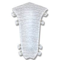 Угол внутренний для плинтуса с м/к и к/к ясень белый