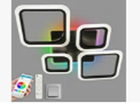 Светильник управляемый светодиодный OVAL RGBmusic 85W 5S-APP-725*460*80-BLACK/WHITE-220-IP20
