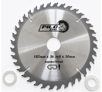 Диск пильный по дереву 185*36Т*30/20 Pilorama 501836