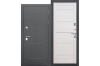 Дверь мет. FERRONI 9см 860х2050 Л Серебро/Лиственница беж царга