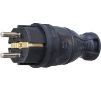Вилка прямая 16А с зазем. каучук Tokov TKE-C05-KV-Z