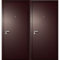 Дверь мет. СТАЛЬНЫЕ ДВЕРИ 7 см 860х2050 "Л" Металл/Металл Антик тёмно-коричневый