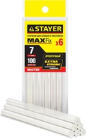Стержни клеевые д.7мм*100мм 6шт Stayer Master, прозрачные
