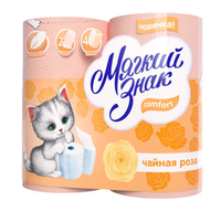 Бум/туал. "Мягкий знак" 4рул 2сл Чайная роза