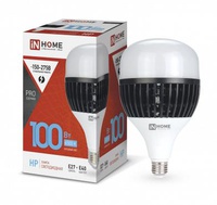 Лампа светодиодная LED-HP-PRO 100Вт грушевидная E27 с адаптером E40 IN HOME