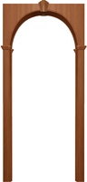 Арка ПВХ "Милано" 700*300*1800 со сводорасширителем итальянский орех