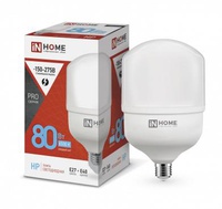 Лампа высокомощная 80Вт E27 с адаптером E40 IN HOME 4690612031149
