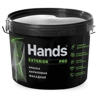 Краска ВД фасадная супербелая Hands Exterior PRO 14кг