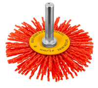 Щетка для дрели, 65 мм, Плоская, со шпилькой, нейлоновая щетина Denzel
