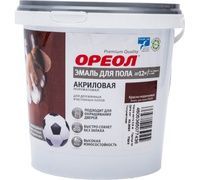 Эмаль акриловая для пола красно-коричневая 0,9кг ОРЕОЛ