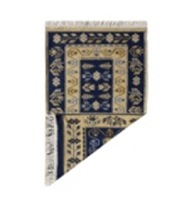 Коврик хлопковый Kilim Usak 60*90см синево-бежевый 1379