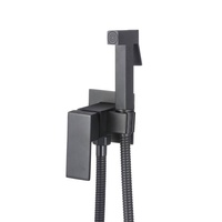 Гигиенический комплект для биде со смесителем, латунь, черный (D183201-A) D-Lin