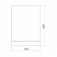 Зеркало MIXLINE "Модерн-Люкс" 495х685 см с полкой и фацетом
