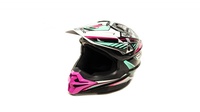Шлем мото кроссовый HIZER J6803 №5 (L) BLACK/NEON/FUCHSIA