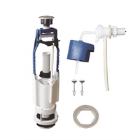 Арматура для бачка боковая подв. резьба пластик 1/2, 2-я кнопка хром АБ-77.54(56)14.3