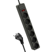 Удлинитель с сетевым фильтром 6*1,8м с заземл.с выкл. 16А 3*1 TOKOV