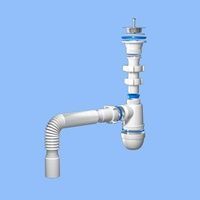 Сифон Ани 1 1/2"х40 с гибкой трубой 40х40 (C0105)