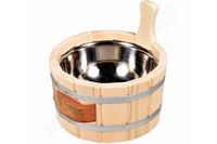 Ушат/шайка 3,5л с нержав. вставкой, липа Банные штучки