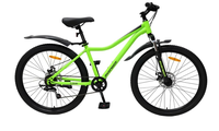 Велосипед 26" Avenger C 261 MD зеленый неон/черный,рама сталь.6 скоростей