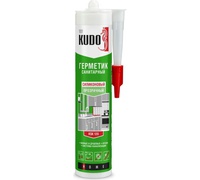герметик KUDO силиконовый санитарный прозрачный 280 мл.