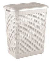 Корзина д/белья 50л с Крышкой Белая 420х310х560мм