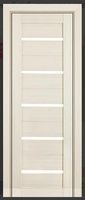 Дверное полотно 22 ПО ПВХ 60 беленый дуб частичное стекло