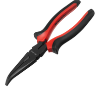 Длинногубцы изогнутые Black Nickel, 200 мм, двухкомпонентные рукоятки Matrix