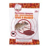 Приманка-гранулы д/уничожения крыс и мышей в пакете 50гр