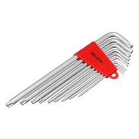 Набор ключей имбусовых Torx , 9 шт, T10-T50, CrV, экстра-длинные,сатин Matrix 12307