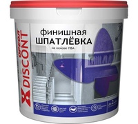 Шпатлевка Ореол Дисконт финишная интерьер. водно-дисперсионная на основе ПВА 1,3кг