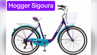 Велосипед 26" HOGGER SIGOURA V-brike,19",рама:алюминий,7-ск.,жесткая вилка,синий-ультрамарин