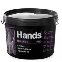 Краска ВД интерьерная моющаяся супербелая Hands Intense PRO 14кг