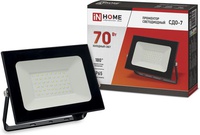 Прожектор светодиодный СДО-7 70Вт 6500К IP65 6300лм 230В черн. IN HOME