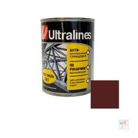 Грунт-эмаль 3в1 красно-коричневая 0,8кг ULTRA LINES