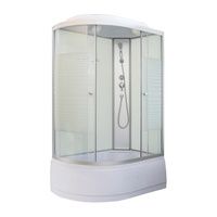 Кабина душевая 1200*800*2150 прозрачное/полоска стекло, средний поддон PB125