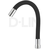 Излив кухня гибкий силиконовый, черный (D65712-1) D-Lin