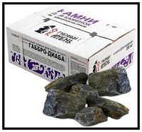 Камни для бани и сауны 20 кг. (габбро-диабаз)