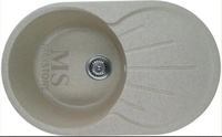 Мойка иск.камень 735*450 песочный MS-5 без сифона
