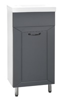 Тумба SANTREK HOME "Вегас-40" Графит софт 1 дверь с умывальником "Como-40" 105672