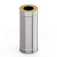 Труба-сэндвич Д150*210 L=0.5м. оц/нерж. 0,8мм.