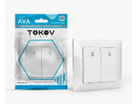 Переключатель 2-кл. СП  10А IP20 250В  бел. TOKOV ELECTRIC TKE-FR-P1-C01